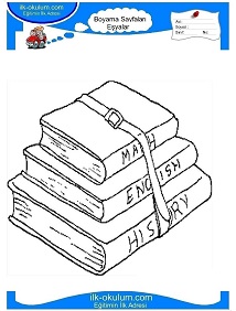 Çocuklar İçin Kitap Boyama Sayfaları 